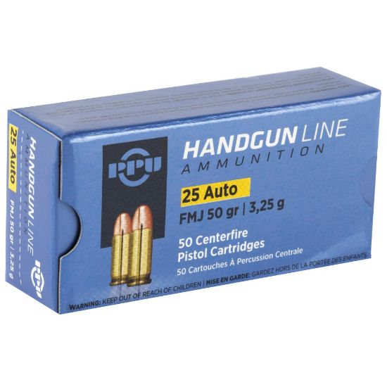 Picture of PRVI PARTIZAN 25 ACP 50GR FMJ, 50RD BOX
