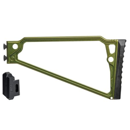 Picture of JMAC CUSTOMS TS-9RP FOLDING STOCK WITH RUBBER BUTTPAD FOR 5.5MM FOLDING AK, GREEN