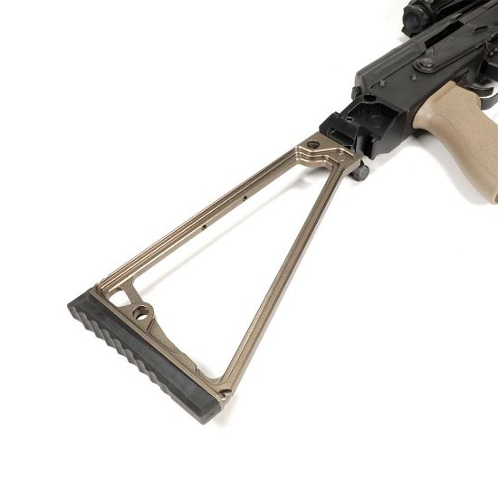 Picture of JMAC CUSTOMS TS-9P 1913 FOLDING STOCK WITH RUBBER BUTTPAD, TAN