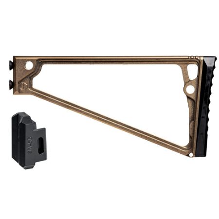 Picture of JMAC CUSTOMS TS-9P WITH RUBBER BUTTPAD FOR 5.5MM FOLDING AK, TAN