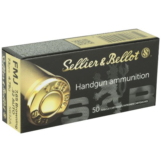 Picture of S&B 32 ACP 73GR FMJ, 50RD BOX