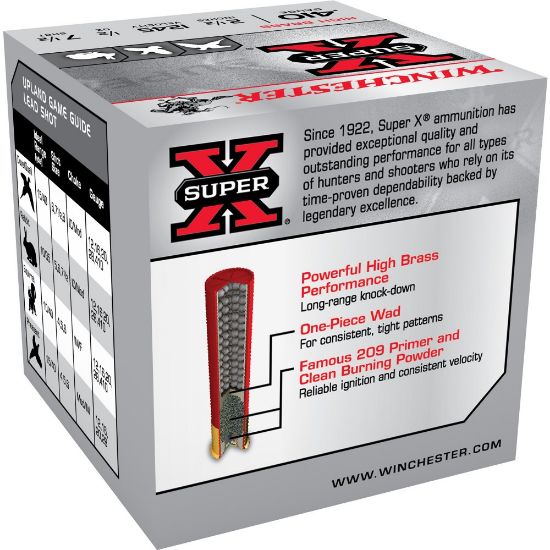 Picture of WINCHESTER SUPER-X HIGH BRASS 410GA 2.5" #7.5, 25/BOX