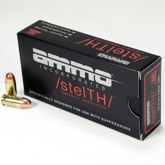 Picture of AMMO INC STELTH 45ACP 230GR TMC, SUB SONIC, 50RD BOX