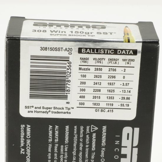 Picture of AMMO INC SIGNATURE HUNT LR 308 WINCHESTER 150GR SST, 20RD BOX