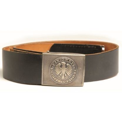Picture of GERMAN LEATHER SERVICE BELT WITH BUCKLE, SIZE SMALL