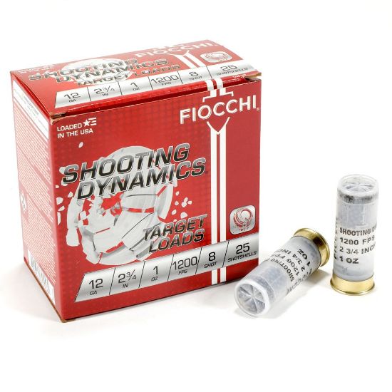 Picture of FIOCCHI 12GA 2.75" 1OZ #8-SHOT 1200FPS, 25RD BOX