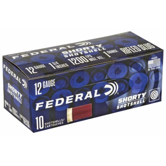 Picture of FEDERAL SHORTY SHOTSHELLS 12GA 1.75IN 1OZ RIFLED SLUG, 10RD BOX