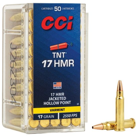 Picture of CCI 17 HMR 17GR TNT JACKETED HOLLOW POINT, 50RD/BOX