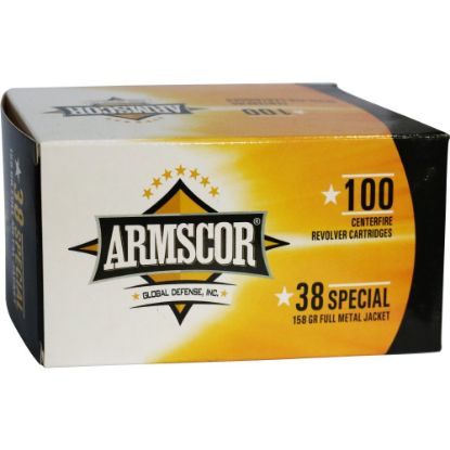 Picture of ARMSCOR 38 SPECIAL 158GR FMJ, 100RD BULK BOX