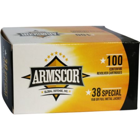 Picture of ARMSCOR 38 SPECIAL 158GR FMJ, 100RD BULK BOX