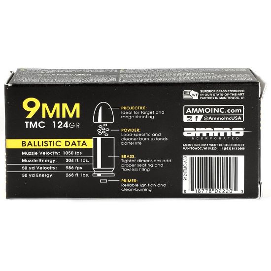 Picture of AMMO INC SIGNATURE 9MM 124GR TMC, 50RD BOX