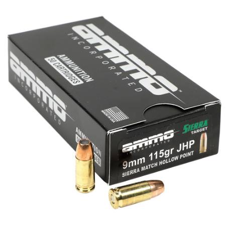 Picture of AMMO INC MATCH 9MM 115GR SIERRA MATCH JHP, 50RD BOX