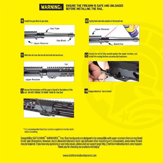 Picture of BATTLE ARMS WORKHORSE M-LOK HANDGUARD, 9.5 INCH 
