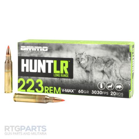 Picture of AMMO INC HUNT LR 223 REMINGTON 60GR V-MAX MATCH, 20RD BOX
