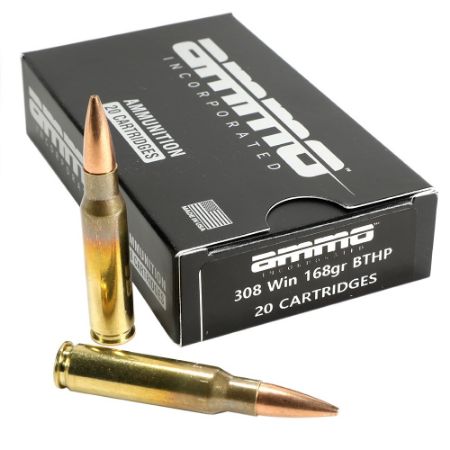 Picture of AMMO INC MATCH 308 WINCHESTER 168GR BTHP, 20RD BOX