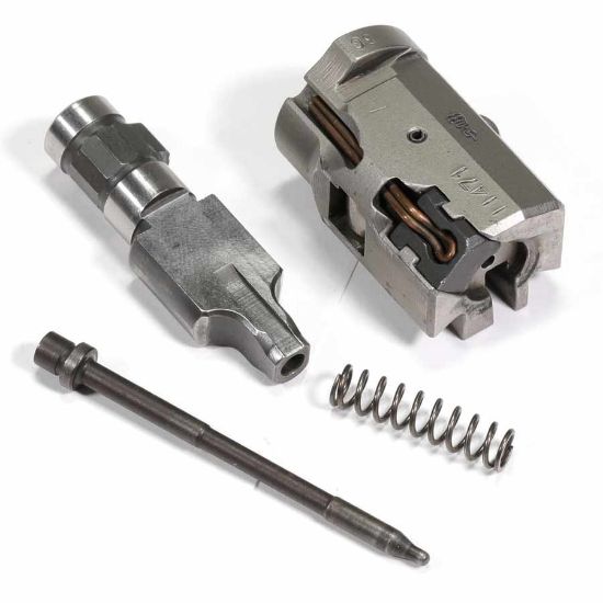 Picture of HK ACTION-3 MP5 9MM II DATE CODED BOLT HEAD COMPLETE W/ FIRING PIN, LOCKING PIECE, SPRING