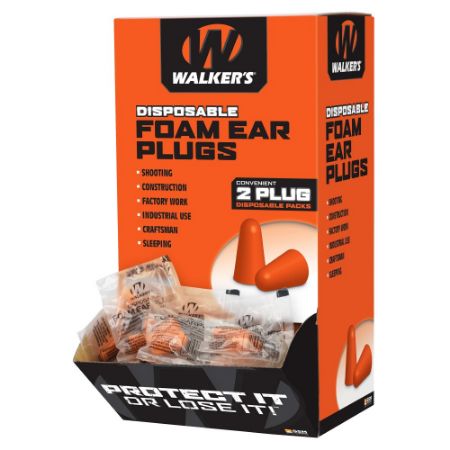 Picture of WALKER'S FOAM EAR PLUGS, 200 INDIVIDUALLY PACKAGED PAIRS