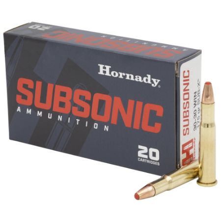 Hornady Subsonic 30-30 Winchester 175gr Sub-X FlexTip, 20 Round Box, 175 grain, 20rd, 090255808094, AMMO-80809, RTG Parts