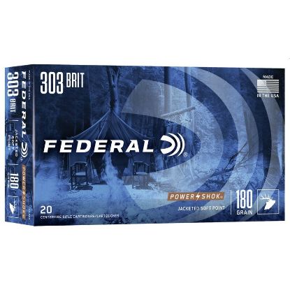 Picture of FEDERAL POWERSHOK .303 BRITISH 180GR SOFT POINT, 20RD BOX