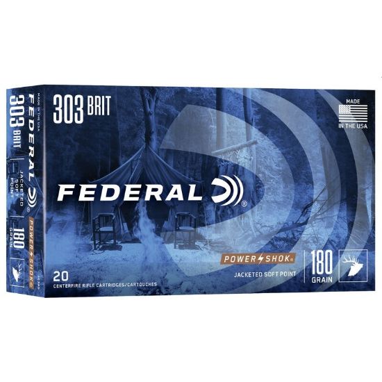 Picture of FEDERAL POWERSHOK .303 BRITISH 180GR SOFT POINT, 20RD BOX