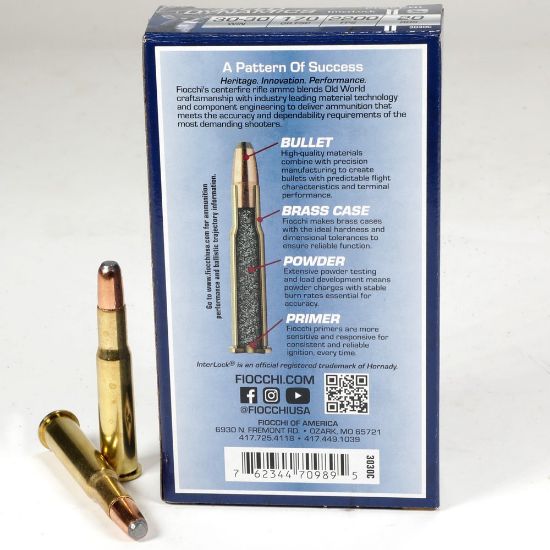 Picture of FIOCCHI FIELD DYNAMICS 30-30 WIN 170GR JSP, 20RD BOX