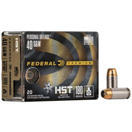 Federal 40S&W HST 180gr, Jacketed Hollow Point, 20rd Box, 40Cal, 029465063931, 40swammoseek, AMMO-P40HST1S, RTG Parts