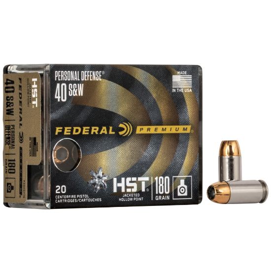 Federal 40S&W HST 180gr, Jacketed Hollow Point, 20rd Box, 40Cal, 029465063931, 40swammoseek, AMMO-P40HST1S, RTG Parts