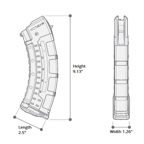 Picture of UTG AK/AKM 30RD 7.62X39 MAGAZINE