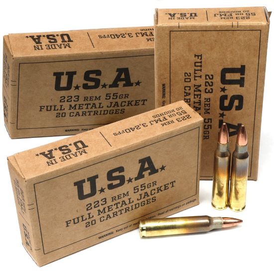 Picture of WINCHESTER SERVICE GRADE 223 REM 55GR FMJ, 20RD/BOX