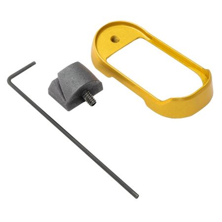 Sheild Arms, Magwell, Fits Glock 43X/48, Aluminum, Anodized Finish, Gold, 850029544678, MIS-G43X48-MAGWELL-GLD, RTG Parts