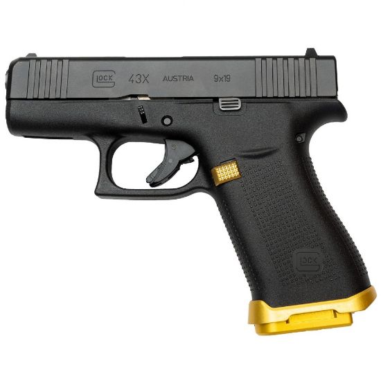 Sheild Arms, Magwell, Fits Glock 43X/48, Aluminum, Anodized Finish, Gold, 850029544678, MIS-G43X48-MAGWELL-GLD, RTG Parts