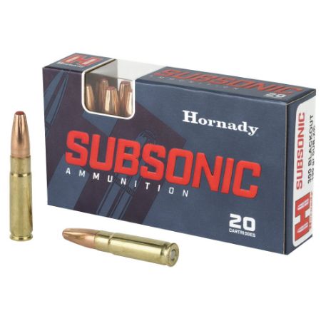 Hornady Subsonic 300 Blackout 190gr Sub-X FlexTip, 20 Round Box, 190 grain, 20rd, 090255808773, AMMO-80877, RTG Parts