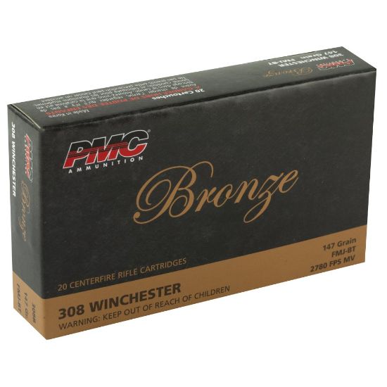 Picture of PMC BRONZE 308 WIN 147GR FMJ, 20RD/BOX
