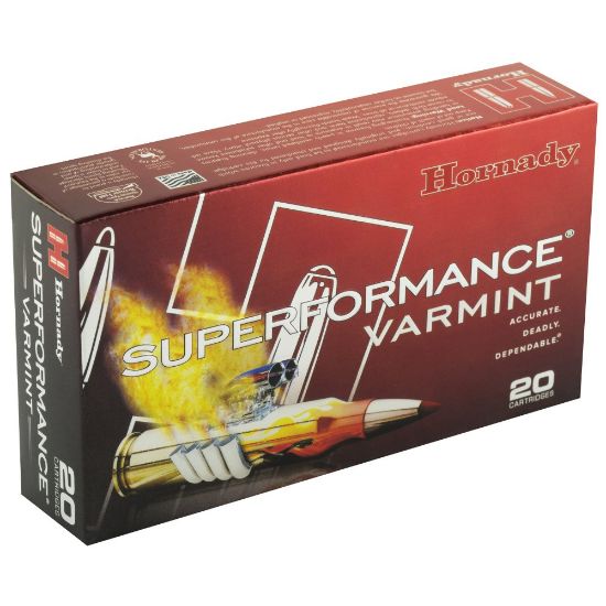 Picture of HORNADY SUPERFORMANCE 22-250 50GR V-MAX, 4000 FPS, 20RD/BOX
