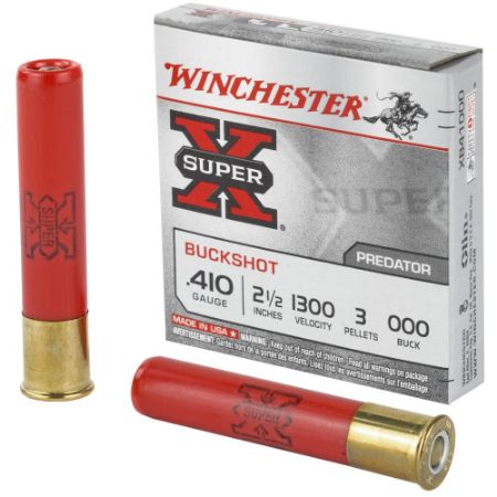 Picture of WINCHESTER SUPER-X 410GA 2.5" 000 BUCKSHOT, 3 PELLETS, 5/BOX