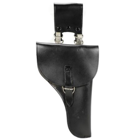 Picture of ITALIAN BLACK LEATHER HOLSTER W/ BELT CLIPS