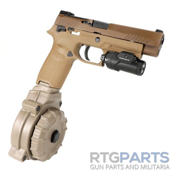 Picture of SIG P320 P250 9MM 50RD DRUM MAGAZINE, FDE