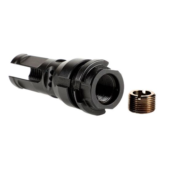 Picture of SONS OF LIBERTY GUN WORKS NOX FLASH HIDER, 7.62X39MM 14X1LH, DEAD AIR KEYMOUNT