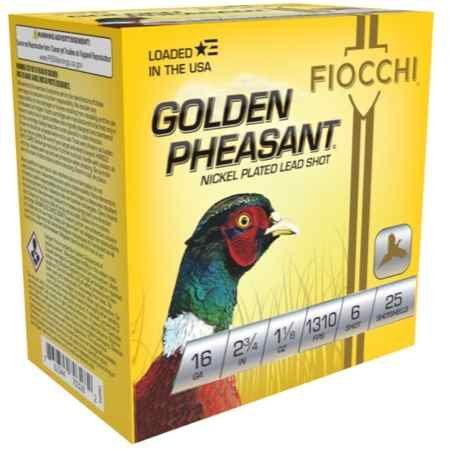 Picture of FIOCCHI GOLDEN PHEASANT 16GA 2.75" 1 1/8OZ #6, 25RD BOX