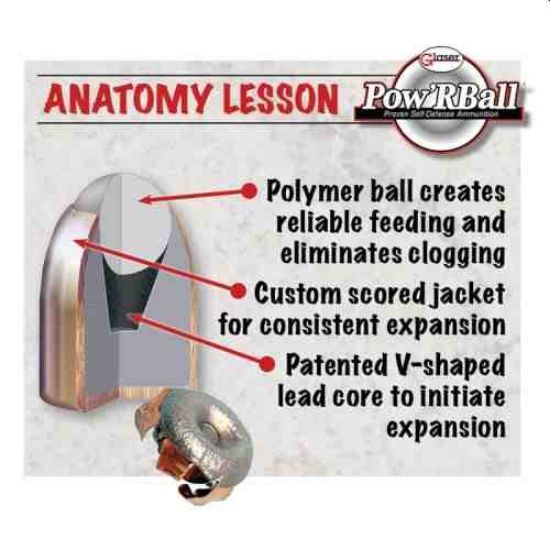Picture of CORBON POW'RBALL .38 SUPER +P 100GR POLYMER TIPPED HP, 20RD BOX