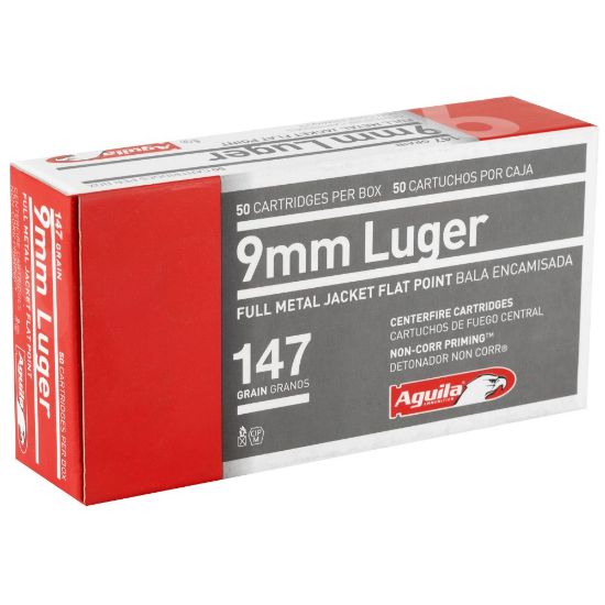 Picture of AGUILA 9MM 147GR SUB-SONIC FMJ FP, 50RD BOX