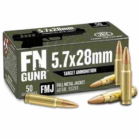 Picture of FN GUNR 5.7X28MM, SS201 40GR FMJ BULLET, 50RD BOX