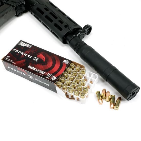 Picture of FEDERAL AMERICAN EAGLE 9MM 147GR FP SUB-SONIC, 50RD/BOX