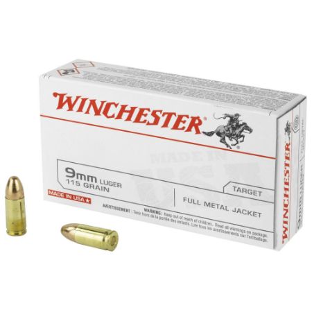 Picture of WINCHESTER USA 9MM 115GR FMJ, 50RD BOX