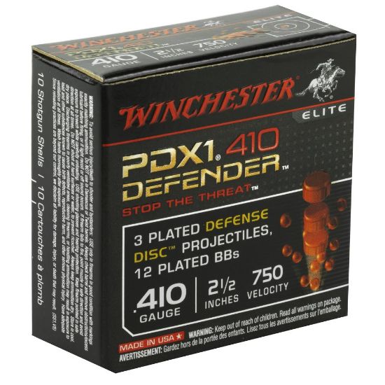 Picture of WINCHESTER DEFENDER 410GA 2.5" 3-DEFENSE DISKS & 12 BB, 10/BOX