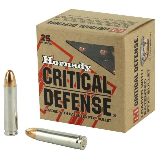 Picture of HORNADY CRITICAL DEFENSE 30 CARBINE 110GR FTX FLEXTIP, 25RD BOX
