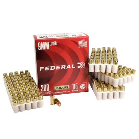 Picture of FEDERAL CHAMPION 9MM 115GR FMJ, 200RD BULK BOX