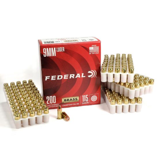 Picture of FEDERAL CHAMPION 9MM 115GR FMJ, 200RD BULK BOX