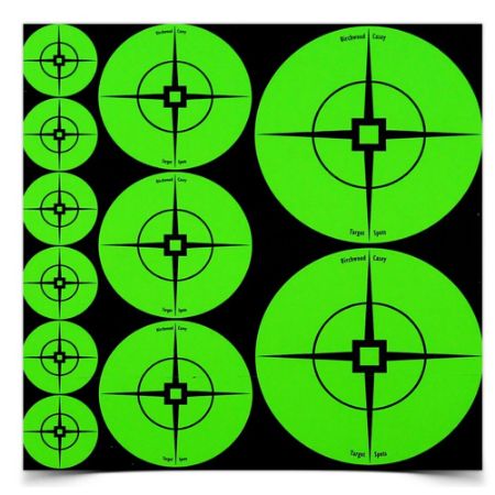Picture of 110 SELF-ADHESIVE ROUND TARGETS, GREEN, BIRCHWOOD CASEY 