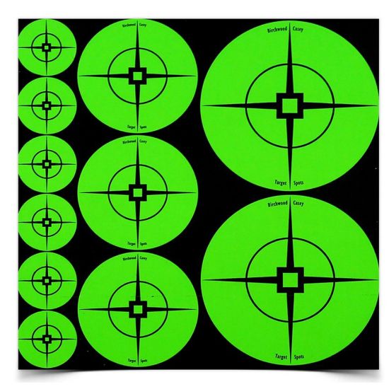 Picture of 110 SELF-ADHESIVE ROUND TARGETS, GREEN, BIRCHWOOD CASEY 